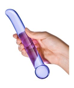 Glas 6.75 In. Purple G-Spot Tickler Glass Dildo