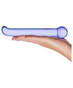 Glas 6.75 In. Purple G-Spot Tickler Glass Dildo