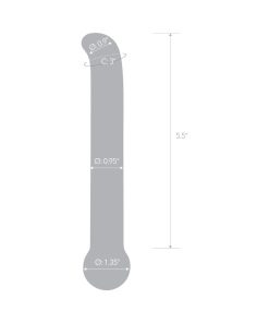 Glas 6.75 In. Purple G-Spot Tickler Glass Dildo
