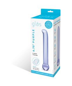 Glas 6.75 In. Purple G-Spot Tickler Glass Dildo