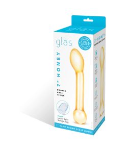 Glas 7 In. Honey Dripper Anal Slider Prostate Stimulating Glass Dildo
