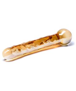 Glas 7.5 In. Orange Tickler Glass Dildo