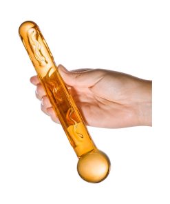 Glas 7.5 In. Orange Tickler Glass Dildo