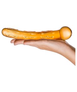 Glas 7.5 In. Orange Tickler Glass Dildo