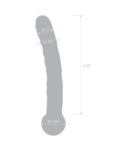Glas 7.5 In. Orange Tickler Glass Dildo