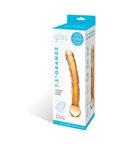 Glas 7.5 In. Orange Tickler Glass Dildo