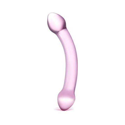 Glas 7.25 In. Double Trouble Purple Glass Dildo - Image 2
