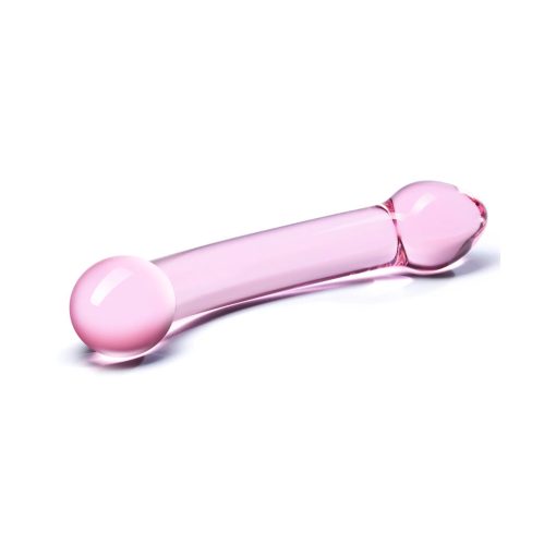 Glas 7.25 In. Double Trouble Purple Glass Dildo - Image 3