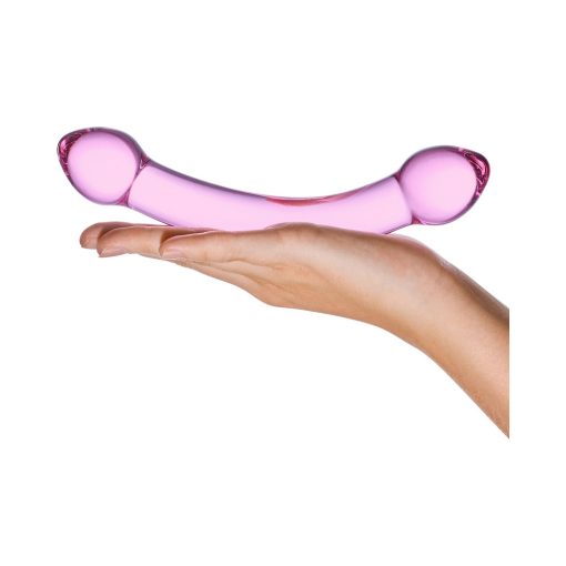 Glas 7.25 In. Double Trouble Purple Glass Dildo - Image 5