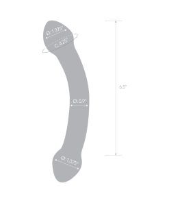 Glas 7.25 In. Double Trouble Purple Glass Dildo