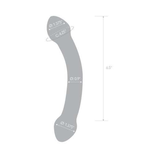 Glas 7.25 In. Double Trouble Purple Glass Dildo - Image 7