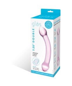 Glas 7.25 In. Double Trouble Purple Glass Dildo