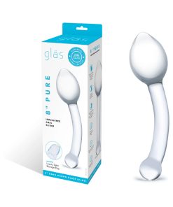 Glas 8 In. Pure Indulgence Anal Slider Prostate Stimulating Glass Dildo