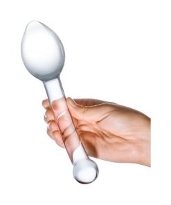 Glas 8 In. Pure Indulgence Anal Slider Prostate Stimulating Glass Dildo