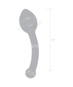 Glas 8 In. Pure Indulgence Anal Slider Prostate Stimulating Glass Dildo