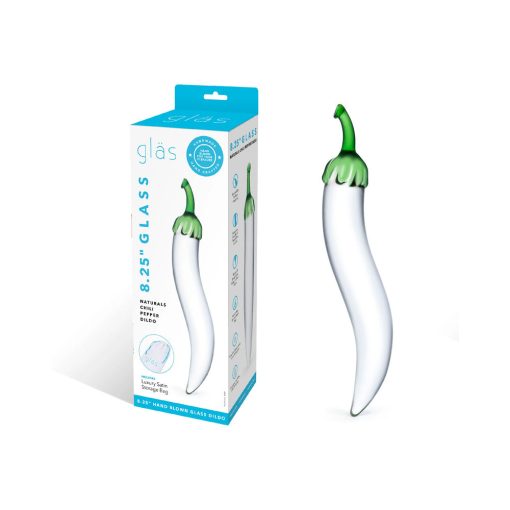 Glas 8.25 In. Glass Naturals Chili Pepper Dildo