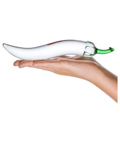 Glas 8.25 In. Glass Naturals Chili Pepper Dildo