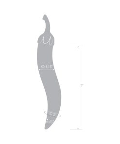 Glas 8.25 In. Glass Naturals Chili Pepper Dildo