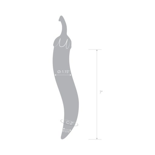 Glas 8.25 In. Glass Naturals Chili Pepper Dildo - Image 7