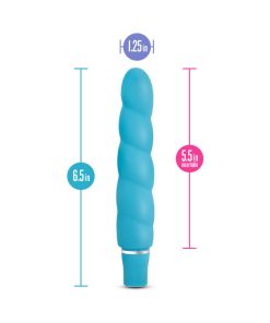 Luxe Anastasia Silicone Slimline Vibrator Aqua