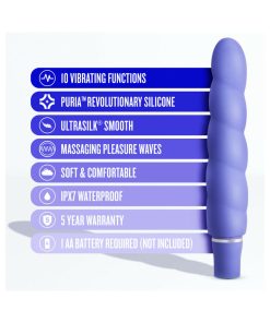 Luxe Anastasia Silicone Slimline Vibrator Periwinkle