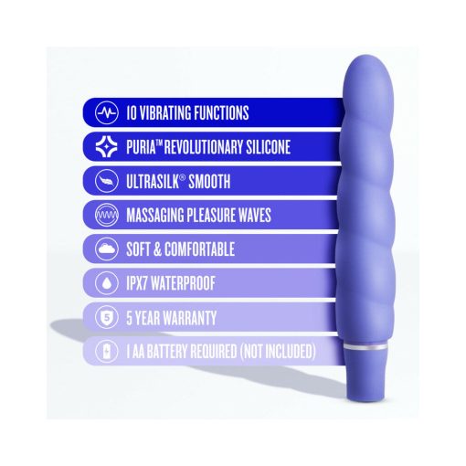 Luxe Anastasia Silicone Slimline Vibrator Periwinkle - Image 3