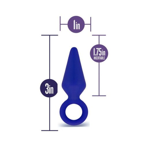 Luxe Candy Rimmer Small Silicone Anal Plug Blue - Image 3
