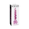 Icicles No. 43 Glass Massager With Heart-Shaped Handle Pink