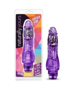 Naturally Yours Fantasy Vibe Realistic 8.5 In. Vibrating Dildo Purple