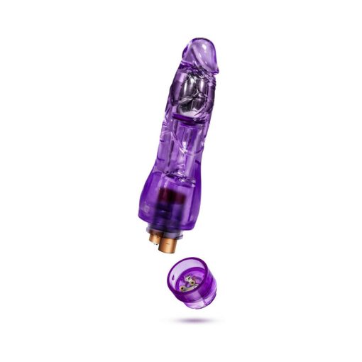 Naturally Yours Fantasy Vibe Realistic 8.5 In. Vibrating Dildo Purple - Image 6