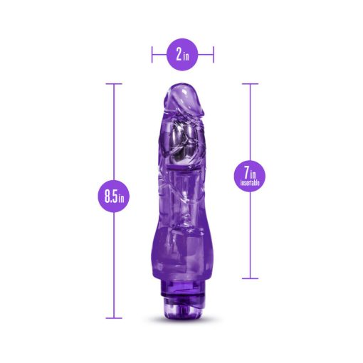 Naturally Yours Fantasy Vibe Realistic 8.5 In. Vibrating Dildo Purple - Image 7