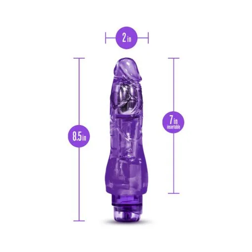 Naturally Yours Fantasy Vibe Realistic 8.5 In. Vibrating Dildo Purple - Image 7