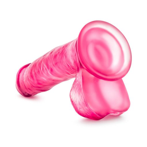 B Yours Sweet 'N Hard 1 Realistic 7 In. Dildo With Balls Pink - Image 5
