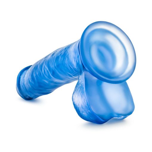 B Yours Sweet 'N Hard 1 Realistic 7 In. Dildo With Balls Blue - Image 5