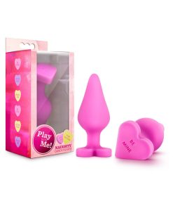 Play With Me Naughty Candy Hearts 'Be Mine' Anal Plug Pink
