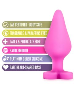 Play With Me Naughty Candy Hearts 'Be Mine' Anal Plug Pink