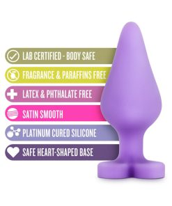 Play With Me Naughty Candy Hearts 'Do Me Now' Anal Plug Purple