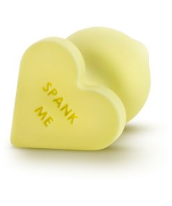 Play With Me Naughty Candy Hearts 'Spank Me' Anal Plug Yellow