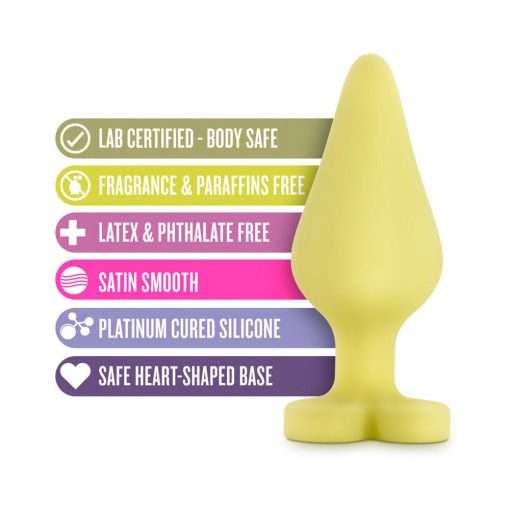 Play With Me Naughty Candy Hearts 'Spank Me' Anal Plug Yellow - Image 6