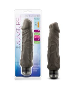 Au Naturel Home Wrecker 9.5 In. Dual Density Vibrating Dildo Brown