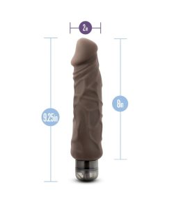 Au Naturel Home Wrecker 9.5 In. Dual Density Vibrating Dildo Brown