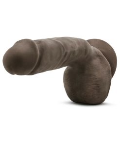 Au Naturel Jerome 8.5 In. Posable Dual Density Dildo With Balls Brown