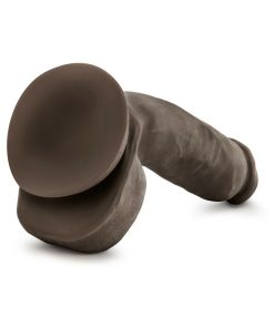 Au Naturel Jerome 8.5 In. Posable Dual Density Dildo With Balls Brown