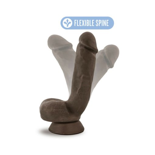Au Naturel Jerome 8.5 In. Posable Dual Density Dildo With Balls Brown - Image 7
