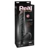 Real Feel Deluxe No. 12 Realistic 12 In. Vibrating Dildo With Balls And Suction Cup Black