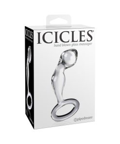 Icicles No. 46 Glass Prostate Massager 3.5 In. Clear