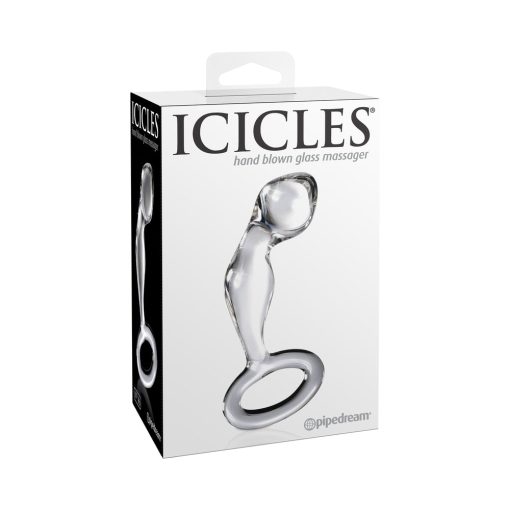 Icicles No. 46 Glass Prostate Massager 3.5 In. Clear