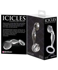 Icicles No. 46 Glass Prostate Massager 3.5 In. Clear