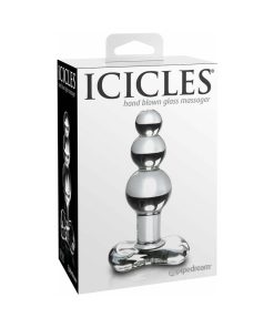 Icicles No. 47 Beaded 4 In. Glass Anal Plug Clear