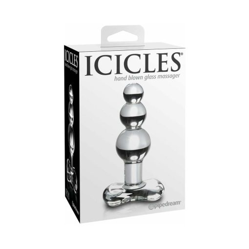 Icicles No. 47 Beaded 4 In. Glass Anal Plug Clear
